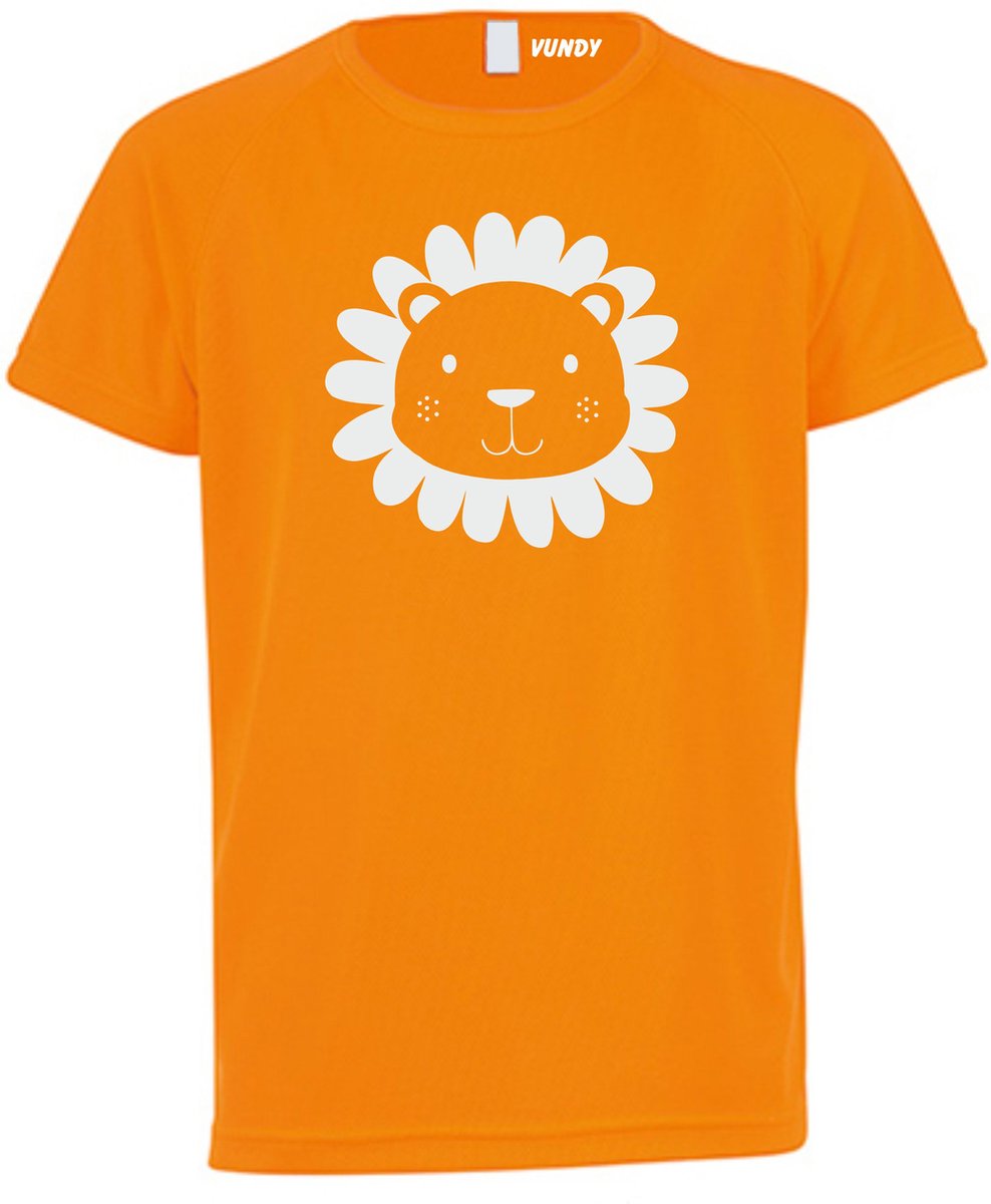 T-shirt kinderen Leeuwtje | koningsdag kinderen | oranje shirt | Oranje | maat 116
